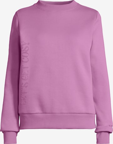 Sweat-shirt 'SCHAOPSWULLE' salzhaut en rose : devant