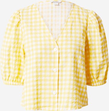 Monki Blouse in Yellow: front