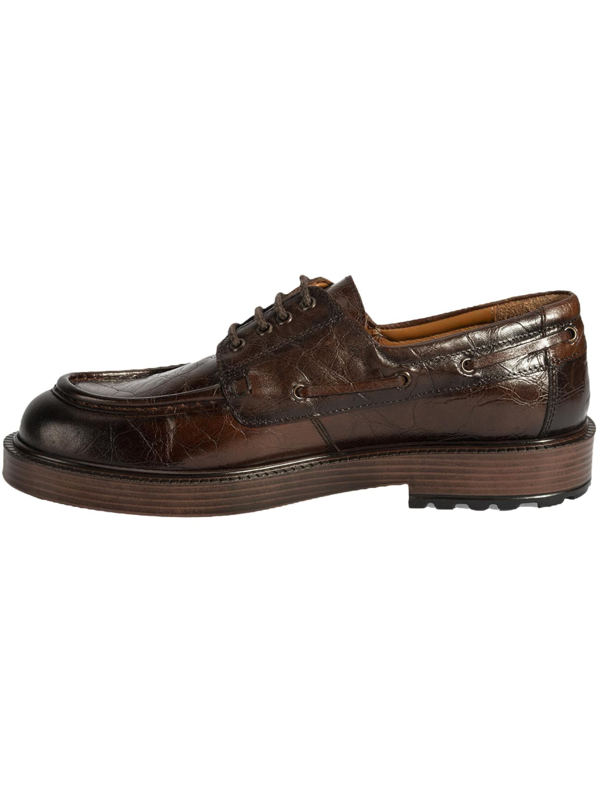 Chaussure basse 'Schnürschuhe' Desa en marron