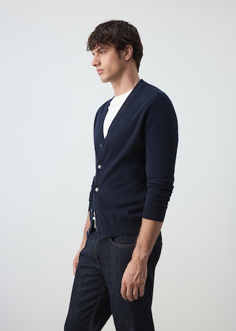 MANGO MAN Gebreid vest 'WILLYC-I' in Blauw