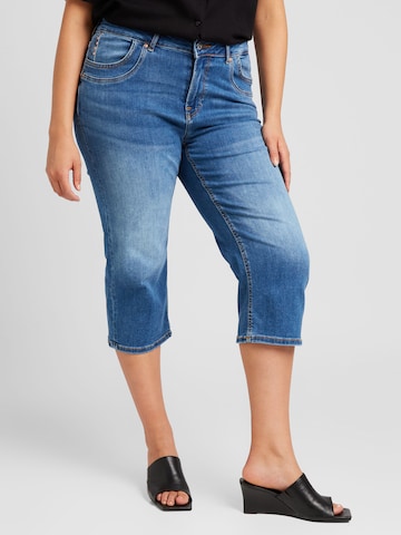 ONLY Carmakoma Slimfit Jeans 'WILLY' i blå: framsida