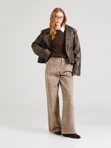 Herrlicher Wide leg Byxa 'Brooke' i brun