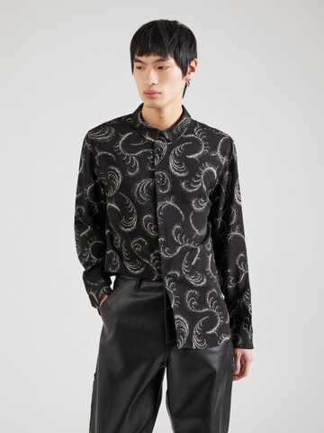 The Kooples Regular Fit Hemd in Schwarz: Vorderseite