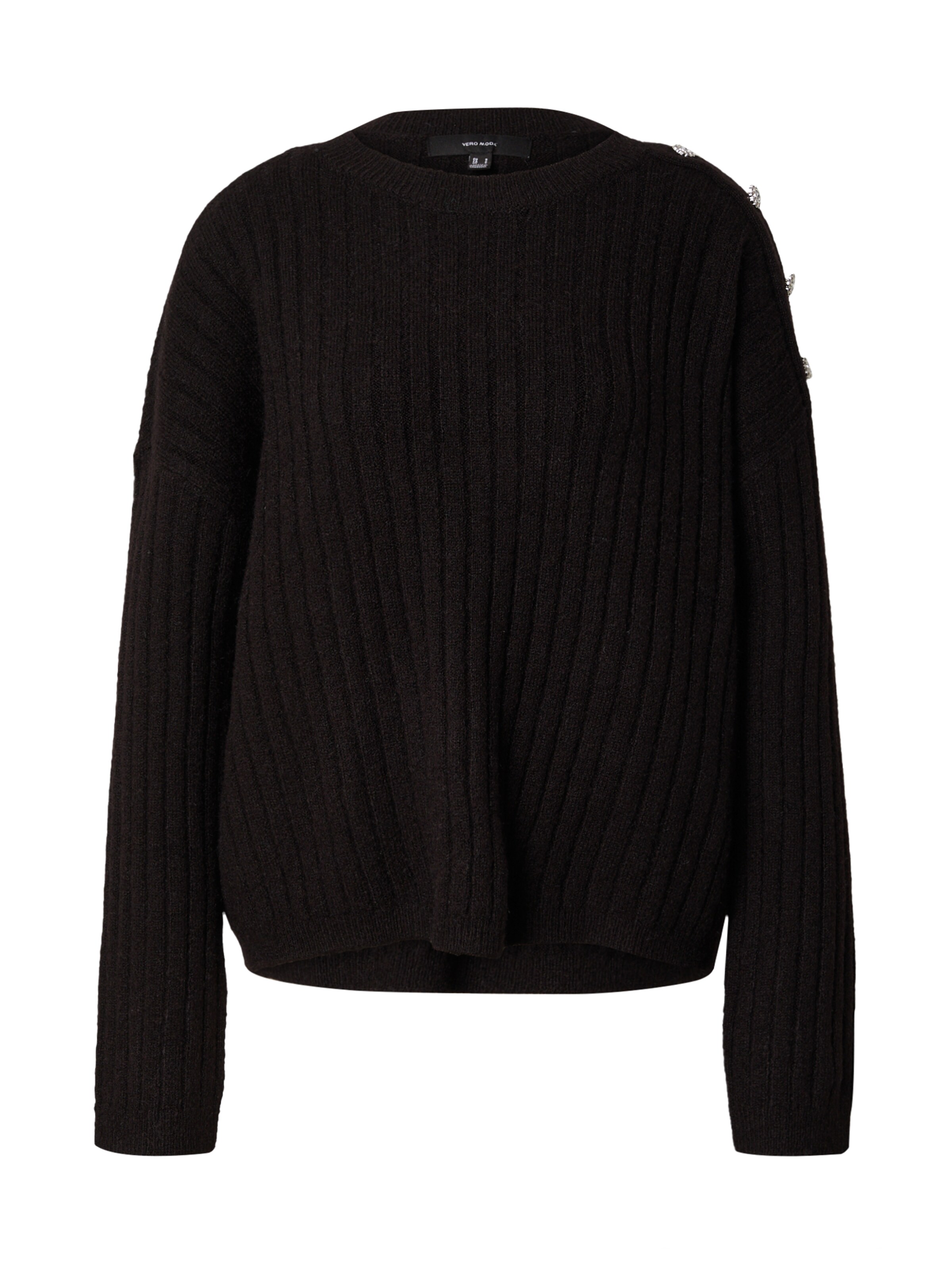 VERO MODA Pullover 'VMElya' i sort: forside