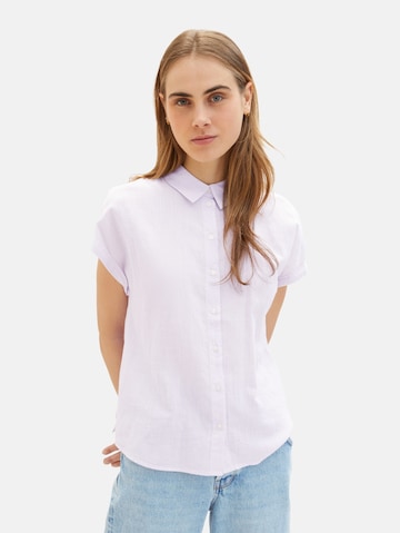 TOM TAILOR DENIM Blouse in Lila: voorkant