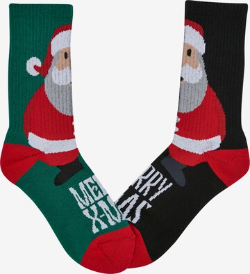 Urban Classics Socken 'Fancy Santa' in Grün