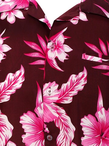 King Kameha Shirt 'Mono Flowers' in Lila