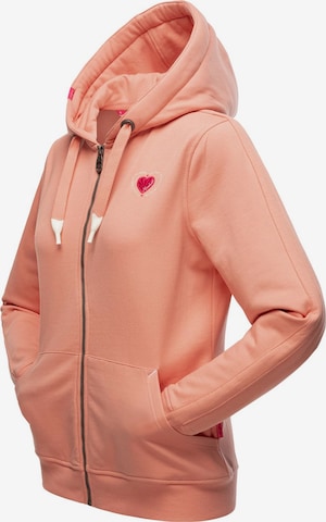 NAVAHOO Zip-Up Hoodie 'Cremetörtchen' in Orange