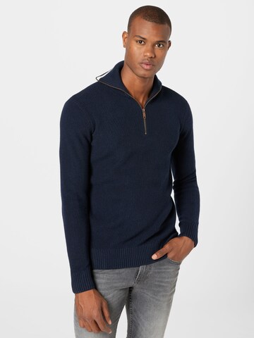 TOM TAILOR Sweater in Blue: front