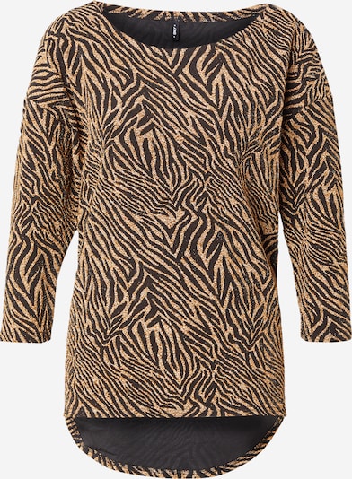 ONLY T-Krekls 'ONLSHINY', krāsa - Zelts / melns, Preces skats