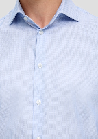 s.Oliver BLACK LABEL - Slim Fit Camisa em azul