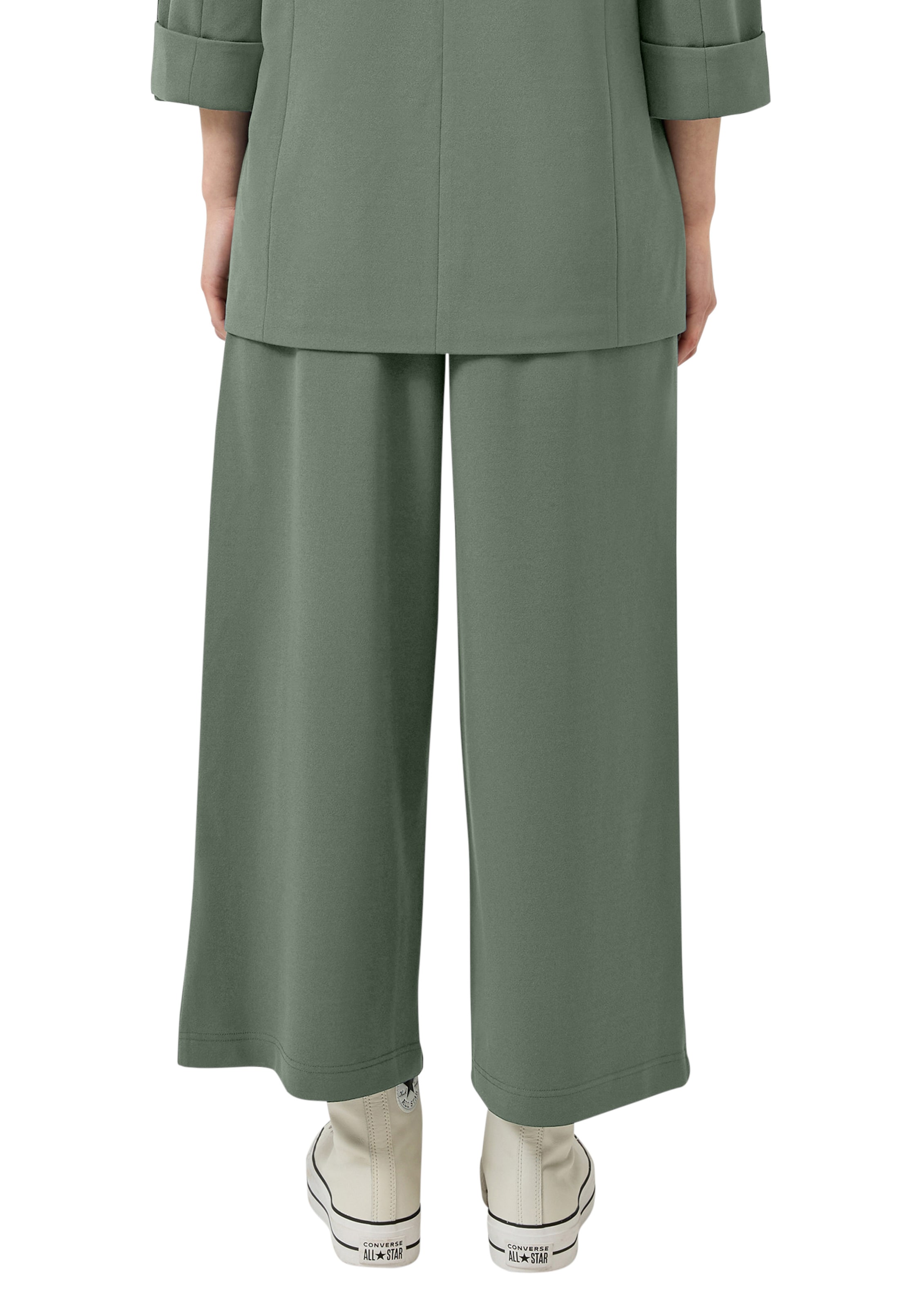 Wide Leg Pantalon à pince QS en vert