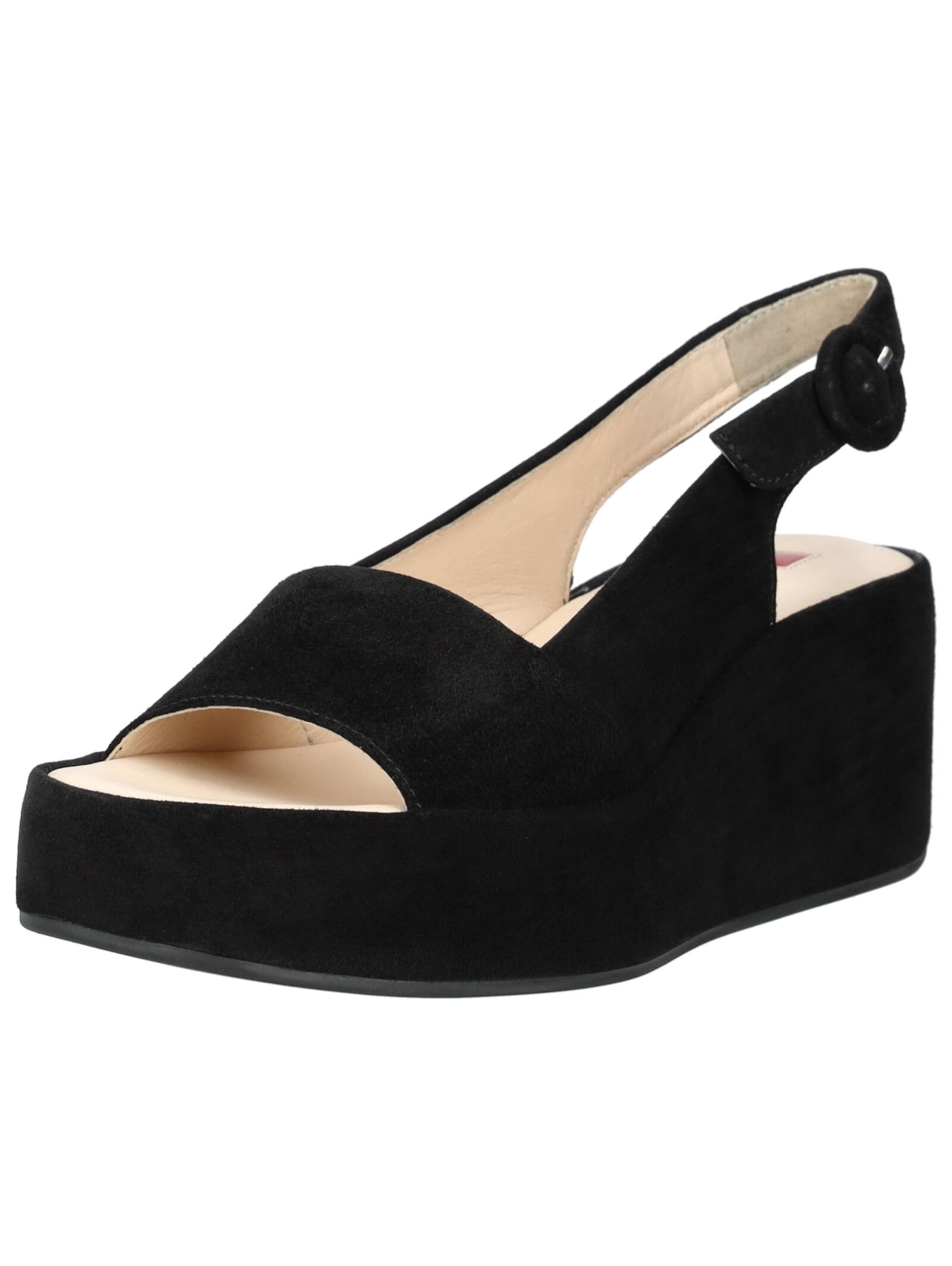 Sandalo di Högl in nero: frontale