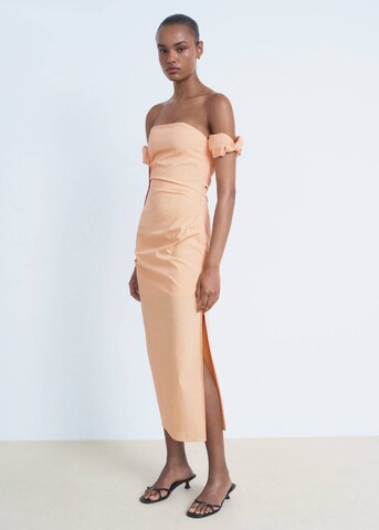 MANGO Evening Dress 'Peachy' in Orange: front