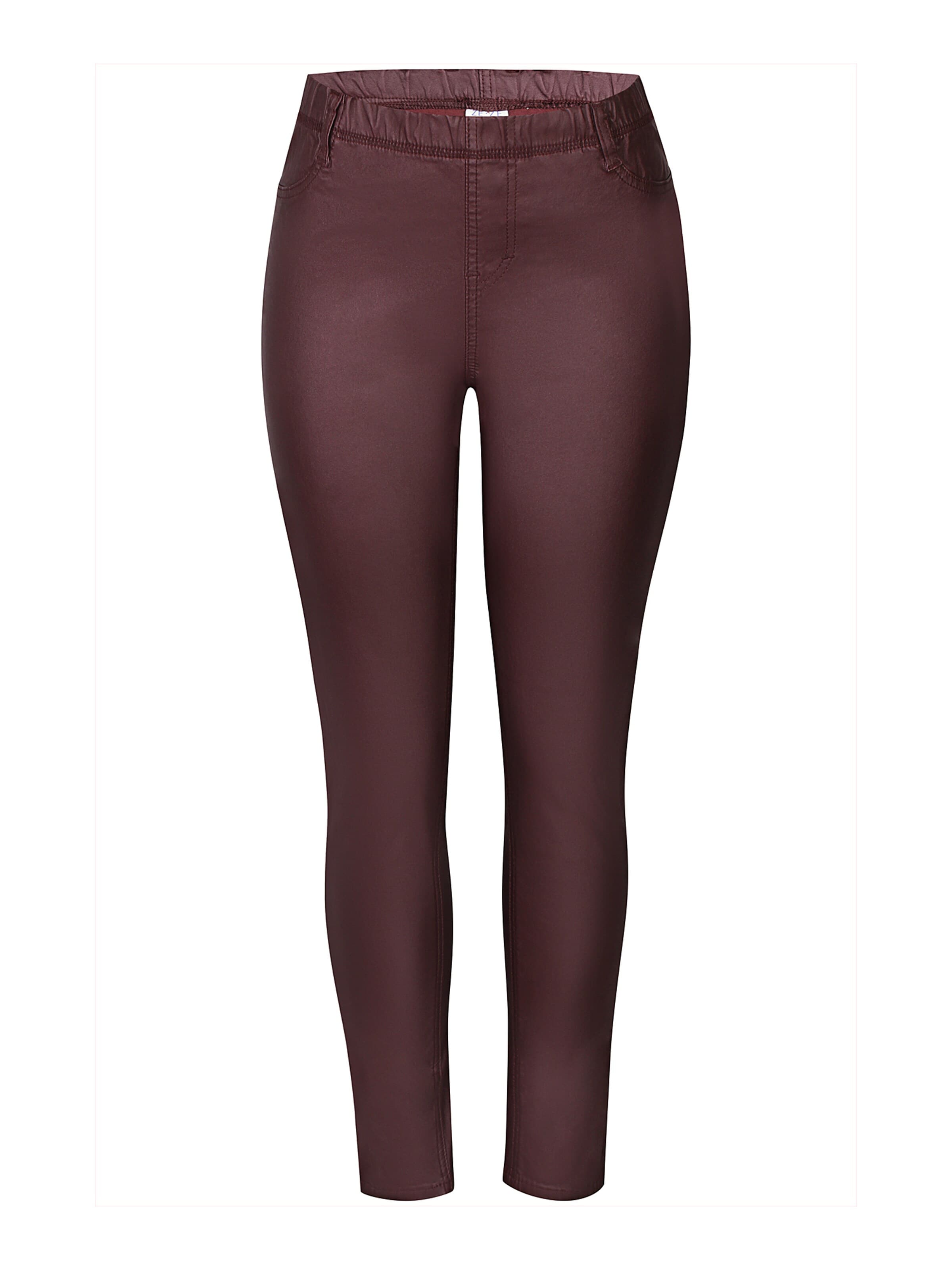 ze-ze Slimfit Jeggings 'Dixie 208' in Rood: voorkant