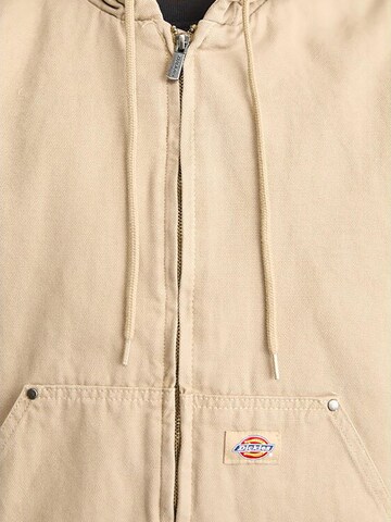 DICKIES Zip-Up Hoodie 'Hilham Canvas' in Beige