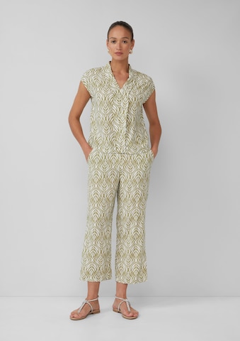 s.Oliver BLACK LABEL Wide leg Trousers in Green: front