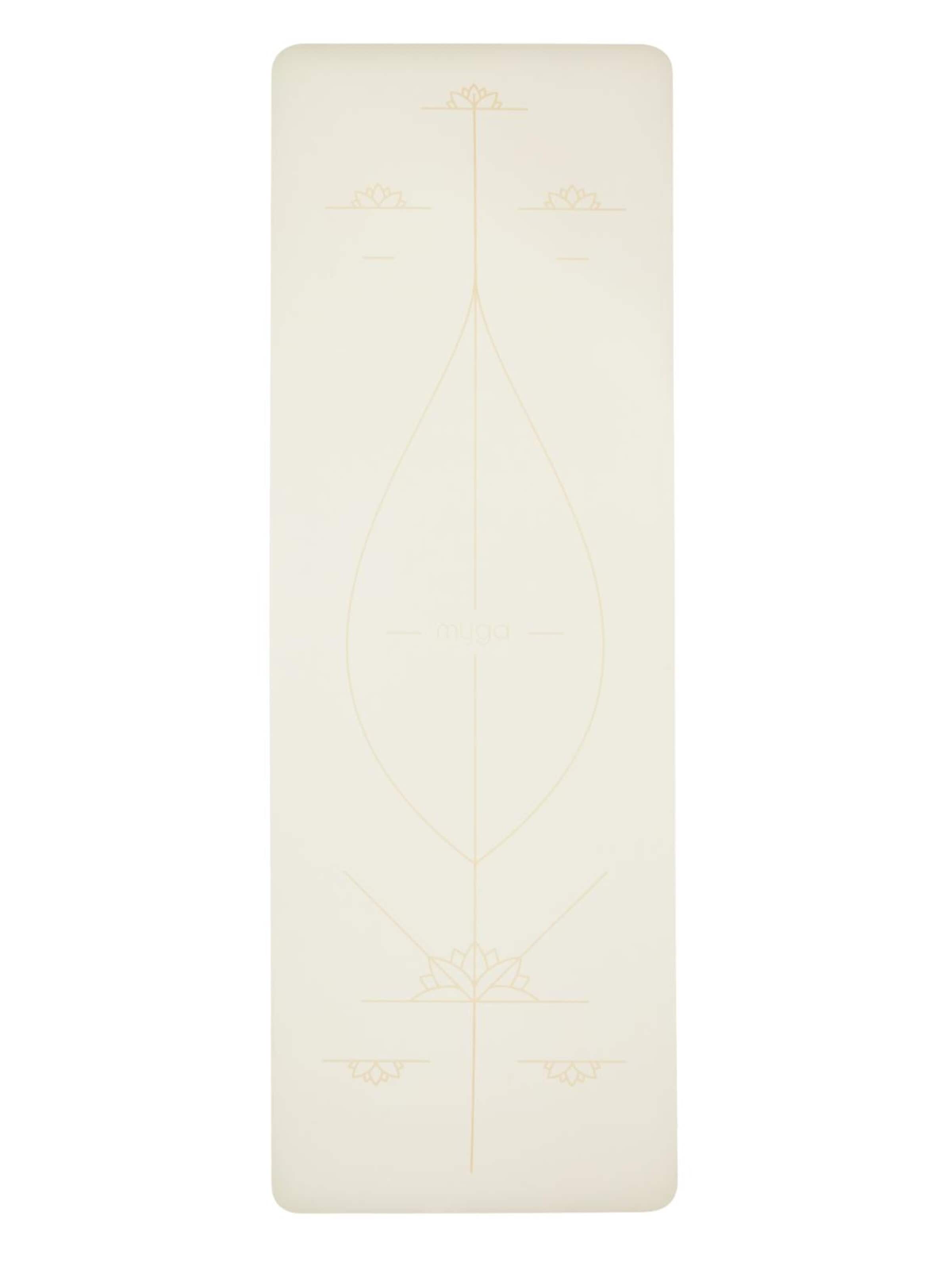 myga Mat 'Yoga Ausrichtungs-Matte' in Beige: front