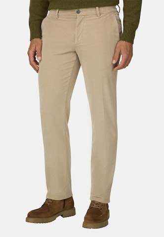 Boggi Milano Slim fit Chino trousers in Beige: front
