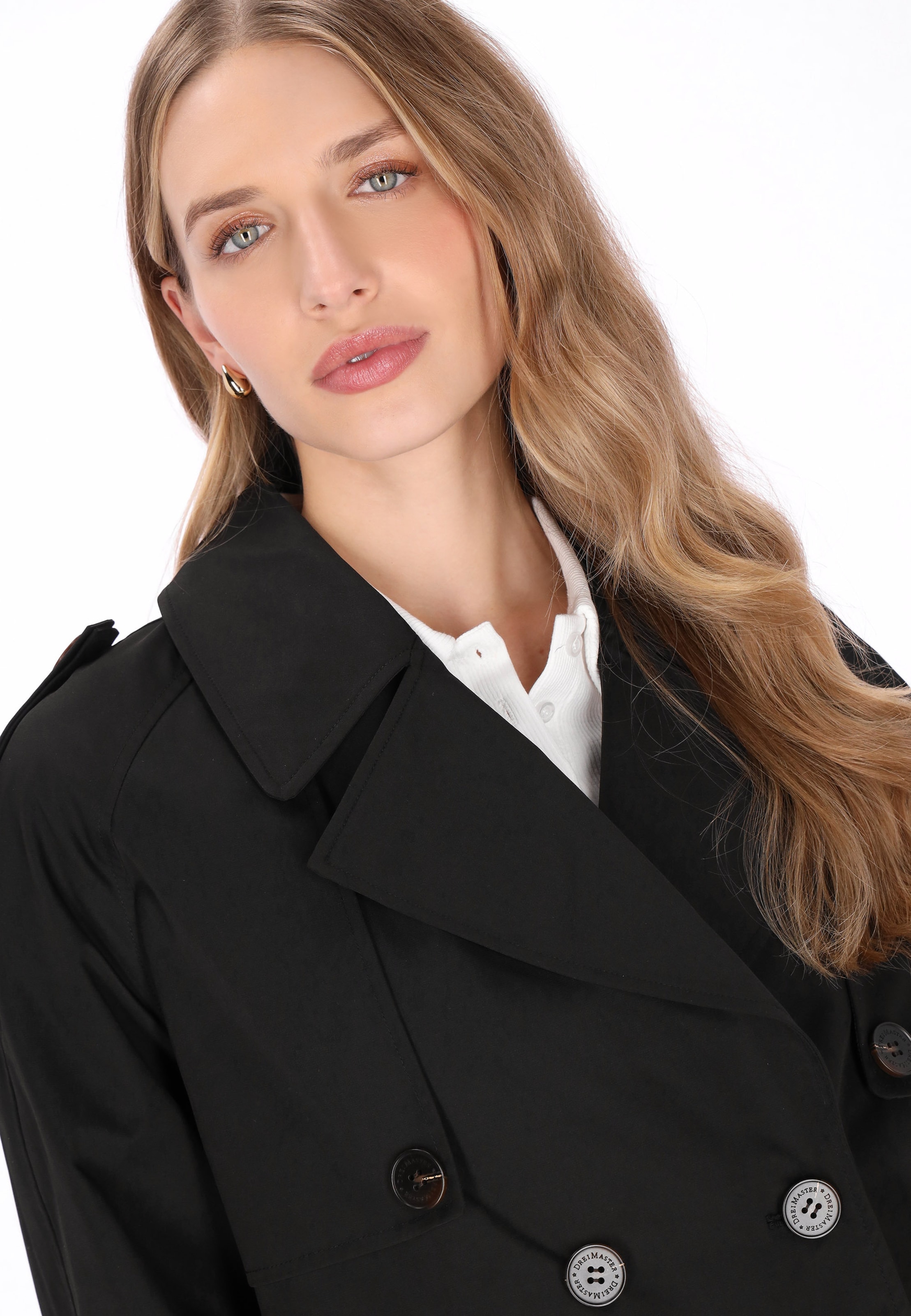 DreiMaster Klassik Between-Seasons Coat 'Classic' in Black