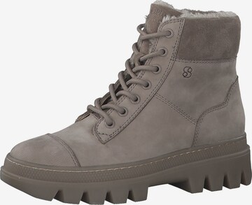 s.Oliver Lace-Up Ankle Boots in Grey: front