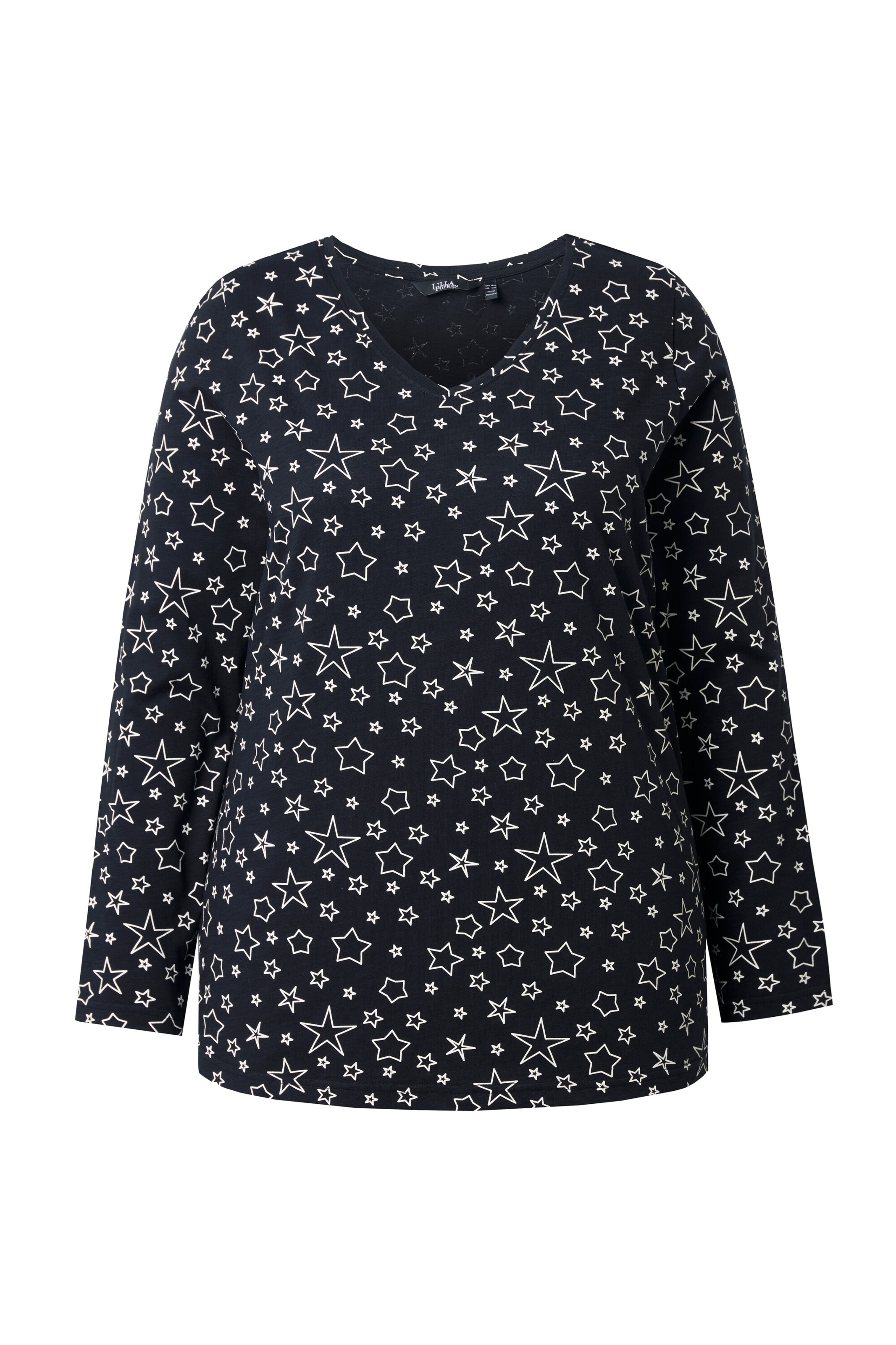 Ulla Popken Shirt in Zwart: voorkant