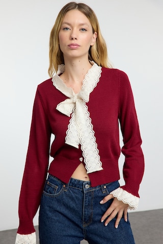 Trendyol Gebreid vest in Rood: voorkant