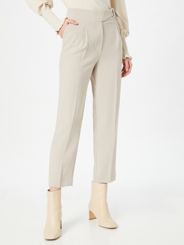 Warehouse Pleated Pants in White: front