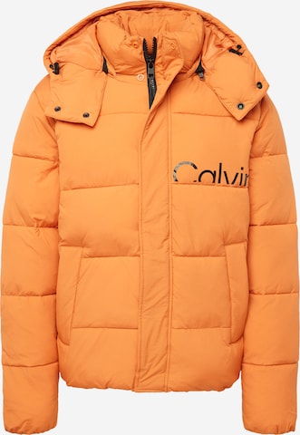 Calvin Klein Jeans Prehodna jakna 'Essential' | oranžna barva: sprednja stran