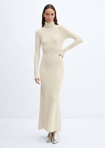 MANGO Knitted dress 'Selena' in Beige: front