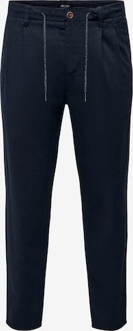 Only & Sons Tapered Pants 'ONSLEO' in Blue: front