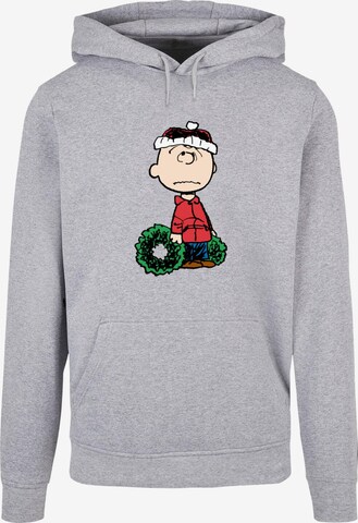 Merchcode Sweatshirt 'Peanuts Wreath' in Grijs: voorkant