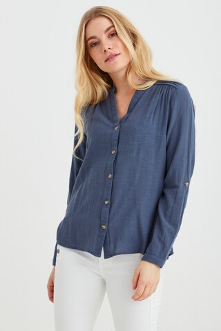 Fransa Blouse in Blauw: voorkant