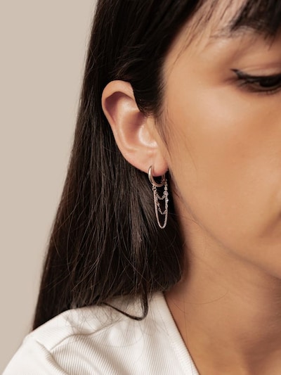 Hey Happiness Boucles d'oreilles 'Cascade' en argent, Vue avec produit