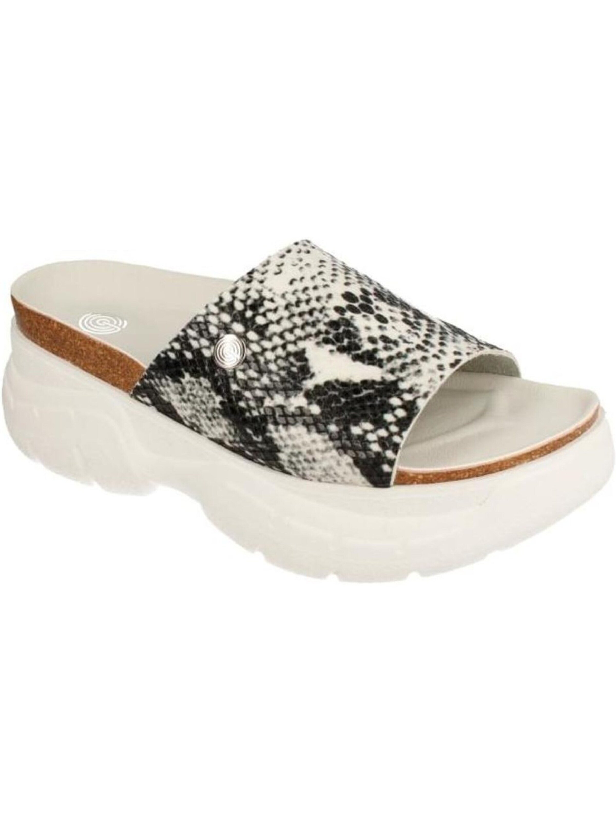 Genuins Mules 'Genuins Sara Capsule 90s Black&White Street Synthetik' in White: front