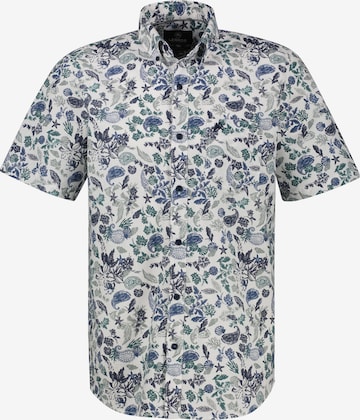 LERROS Kurzarmhemd mit sportivem Button-down-Kragen in Weiß: Vorderseite