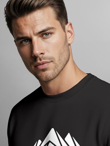 Neverless Sweatshirt 'Berg Polygon' in Black