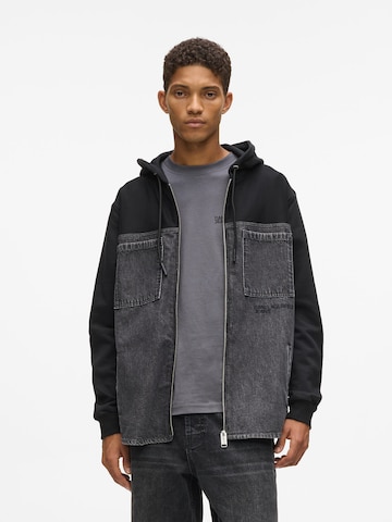 KARL LAGERFELD JEANS - Casaco meia-estação em preto: frente