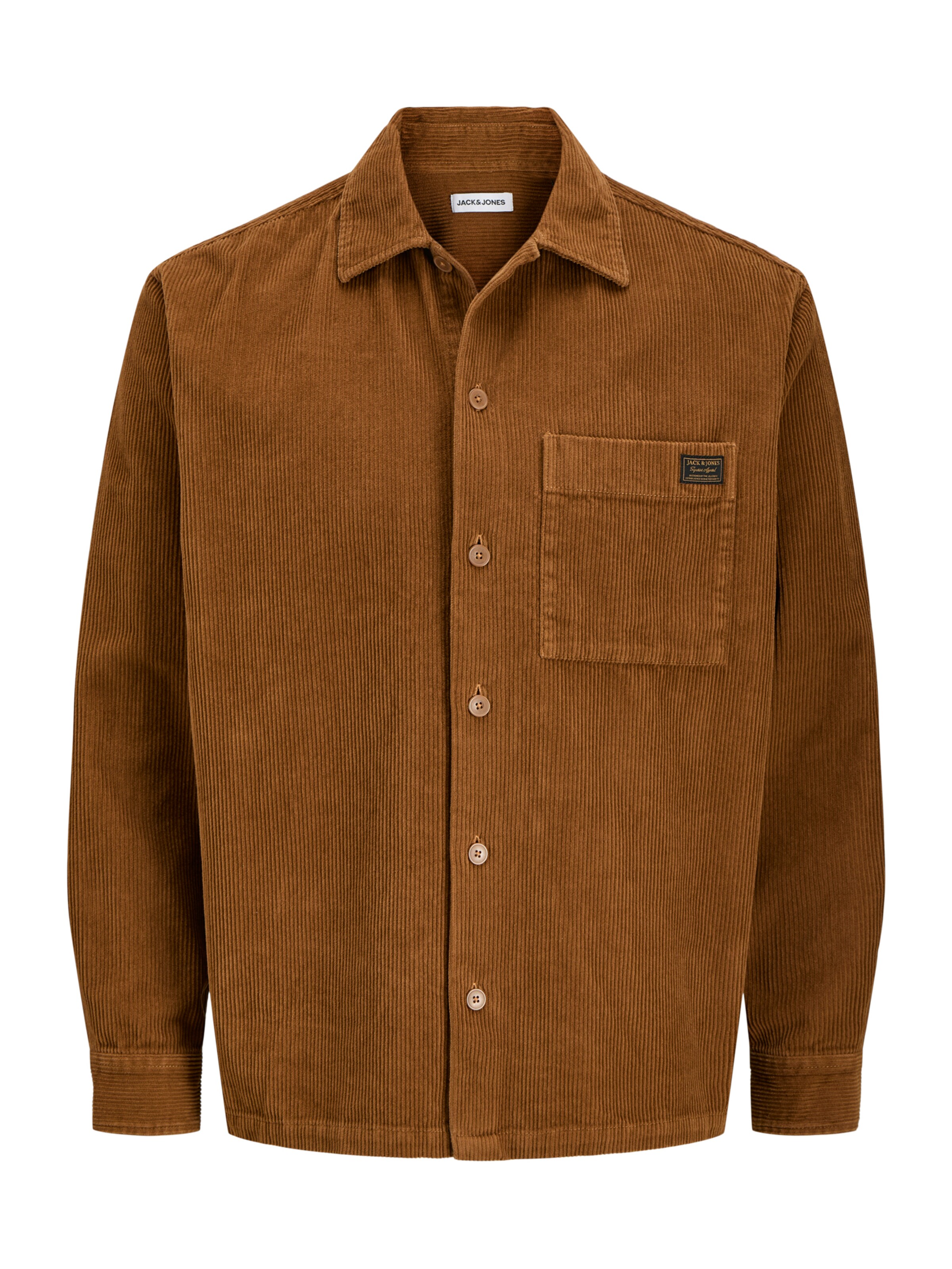 JACK & JONES Skjorte 'JJCORDUROY' i brun: forside