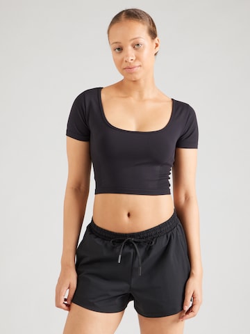 Fabletics - Camiseta funcional en negro: frente