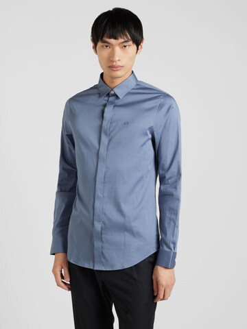 ARMANI EXCHANGE - Ajuste estrecho Camisa '8NZCBD ZN10Z' en azul: frente