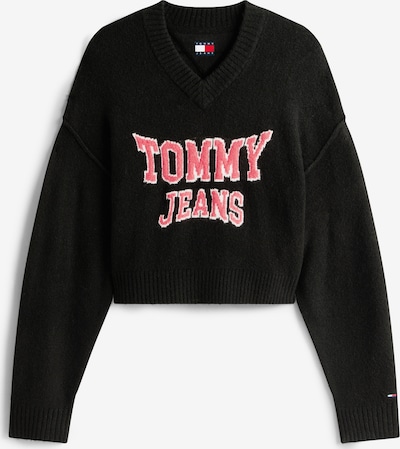 Tommy Jeans Pulover u svijetlocrvena / crna / bijela, Pregled proizvoda