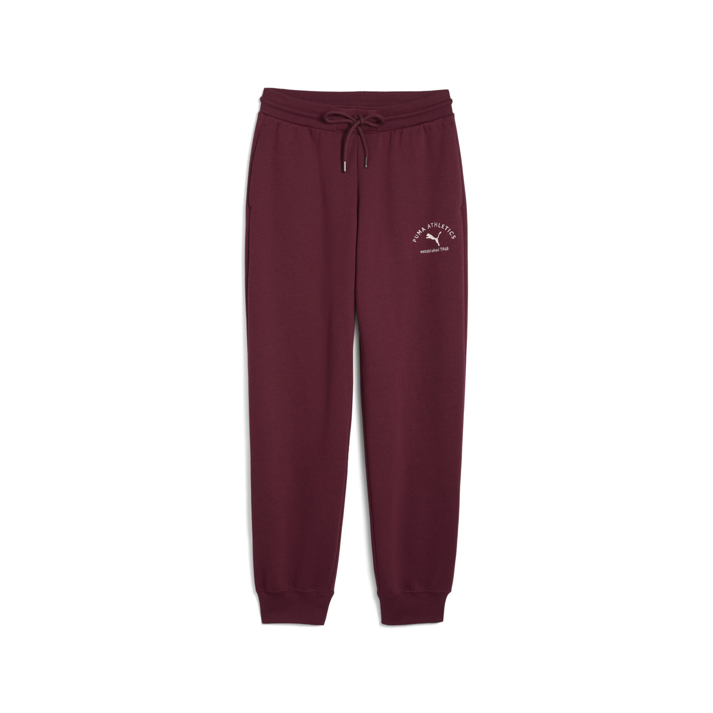 PUMA Tapered Sportbroek in Rood: voorkant