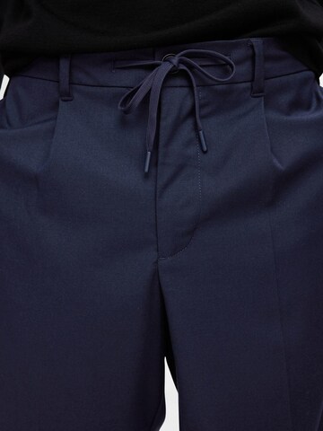 SELECTED Regular Trousers with creases 'SLHLeroy' in Blue