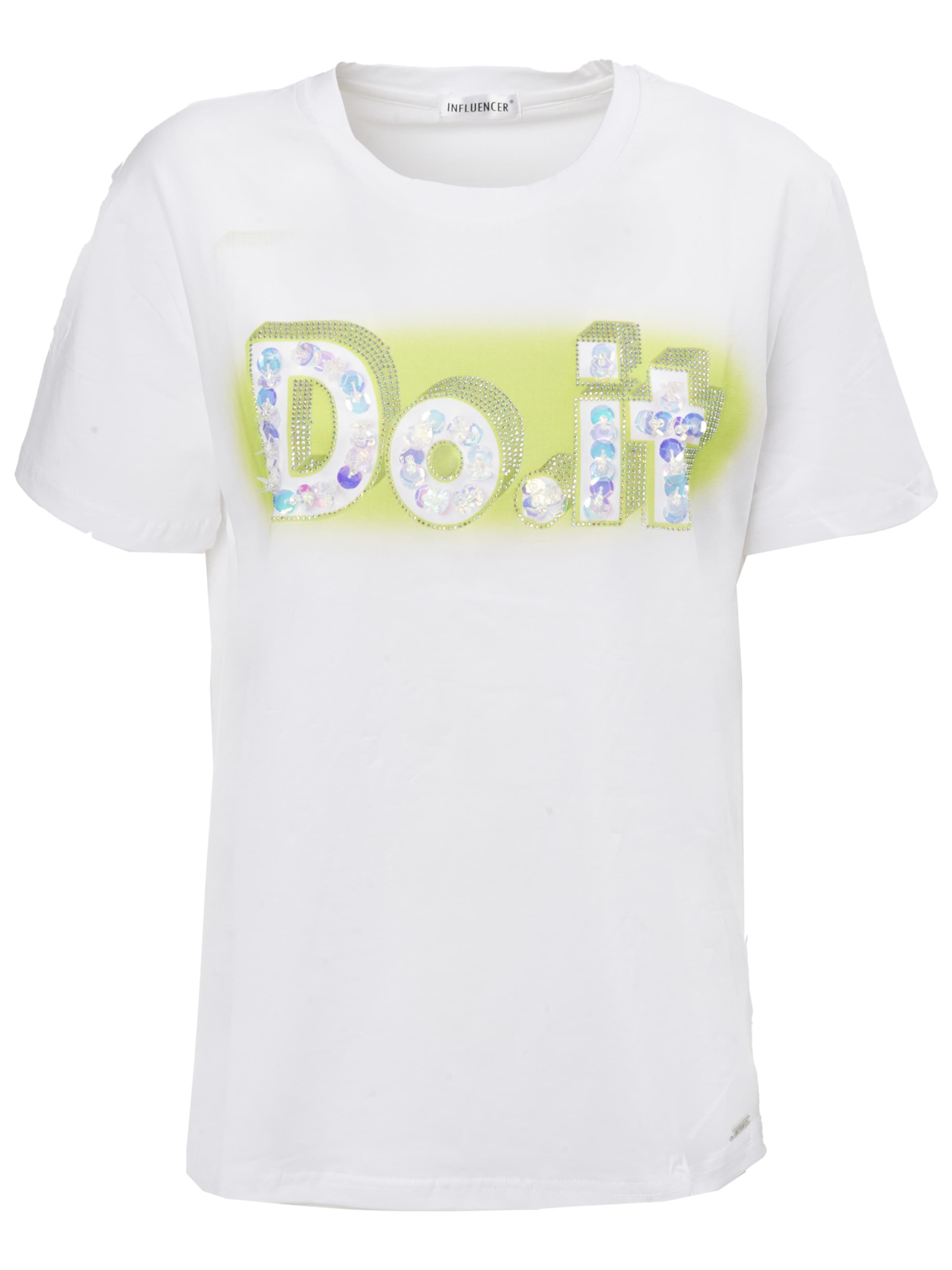 Influencer Shirt 'Do-it' in White: front