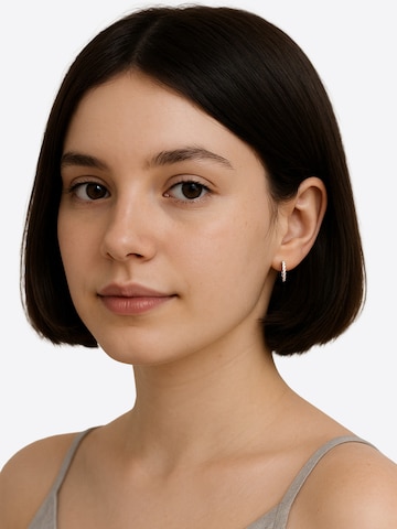 Sofia Milani Ohrringe 'Twisted Enaml'‌‌ in Silber: Vorderseite