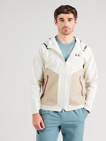 UNDER ARMOUR Sportjacke 'Unstoppable' in Weiß: Vorderseite