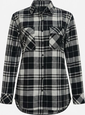 Radwa Blouse 'Radwa Women’s Plaid Flannel' in Wit: voorkant