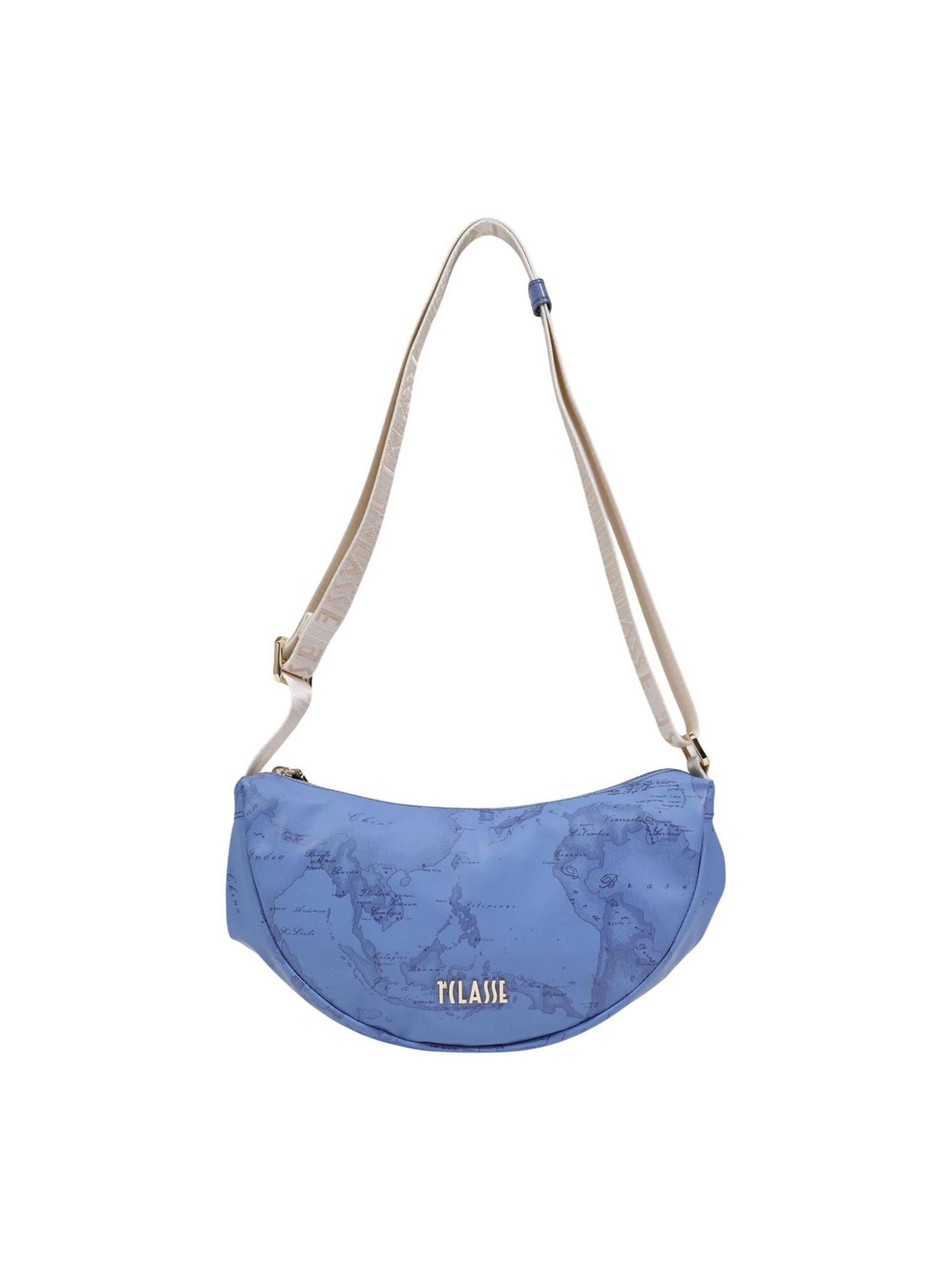 Borsa a spalla 'LF53 9942' di Alviero Martini 1a clase in blu: frontale