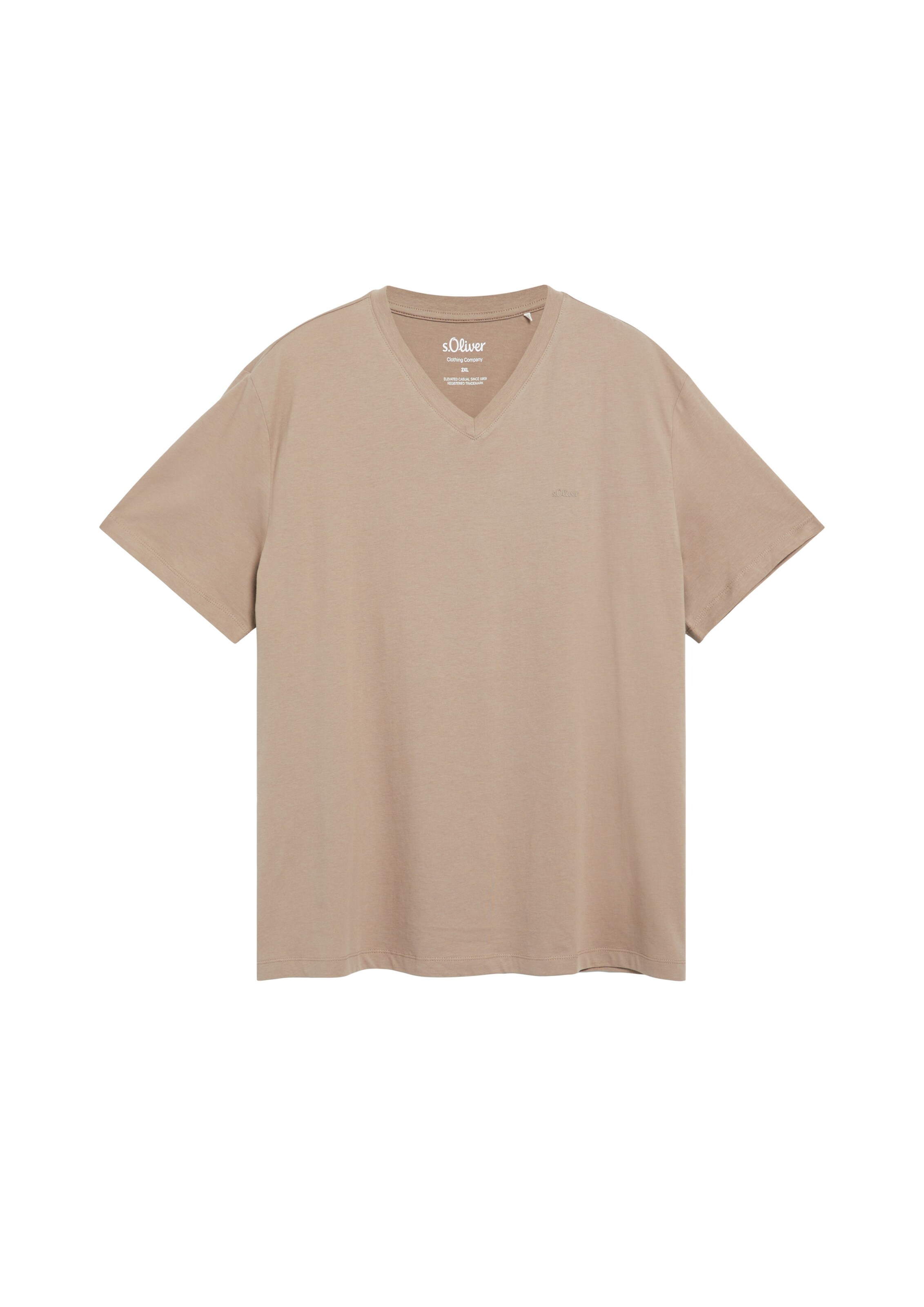 s.Oliver Men Big Sizes Shirt in Brown: front